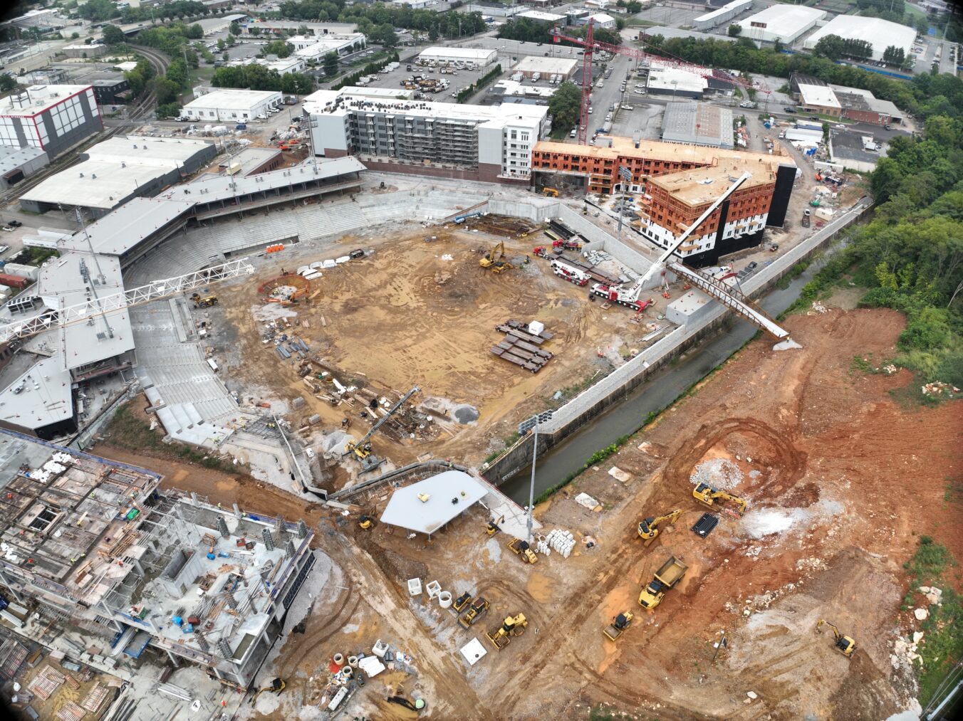 Aerial view of the Knoxville Smokies Stadium